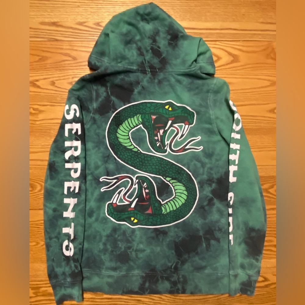 Green Tye Dyed South Side Serpents Graphic Hoodie